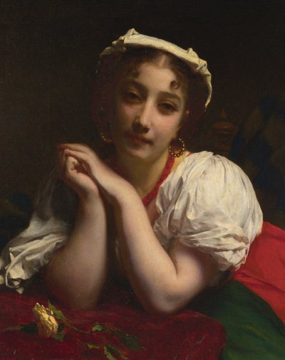 Young Italian Woman by Etienne Adolphe Piot